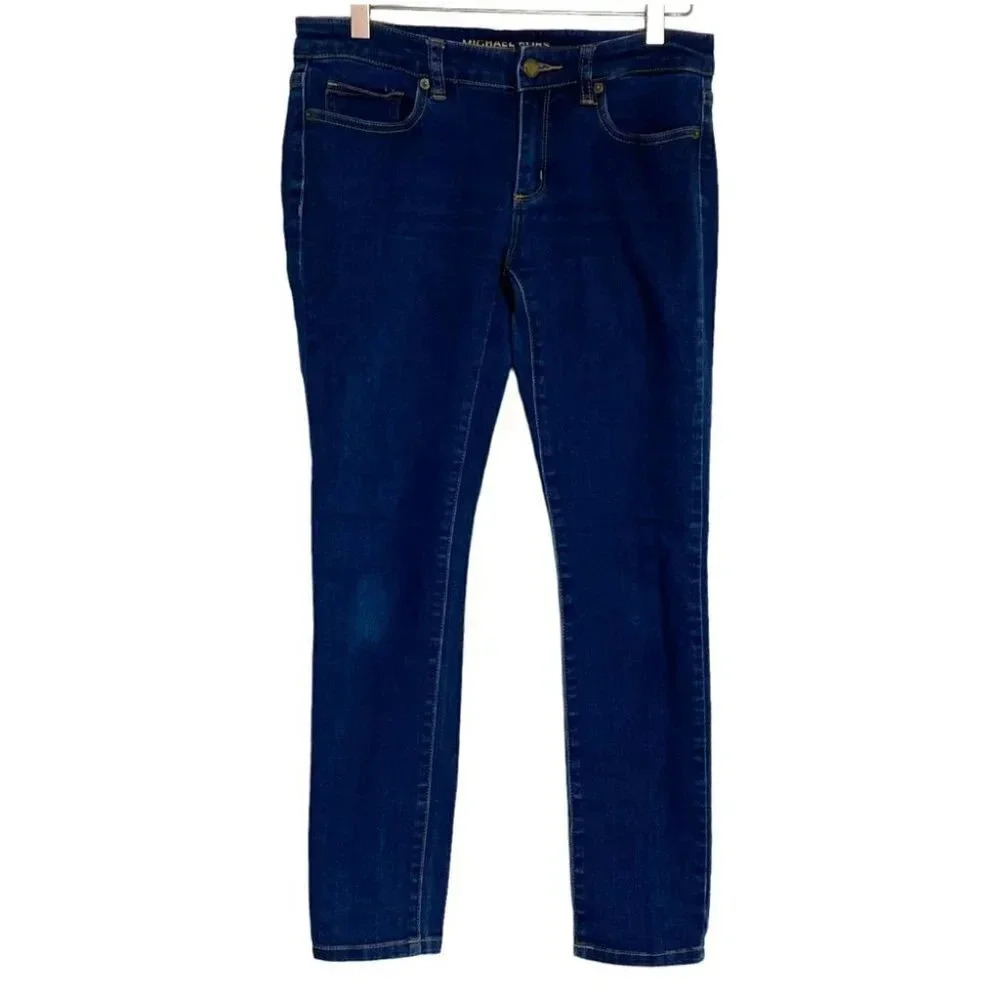 Michael Kors Skinny Jeans 2 Dark Wash Blue Slim Fit Mid Rise‎ Stretch Denim